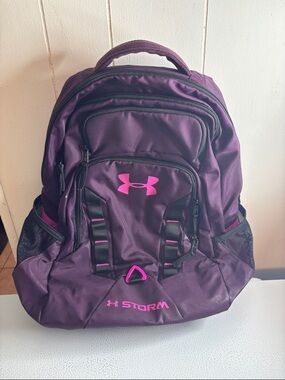 Under Armour Plum Backpack with Pink Logo